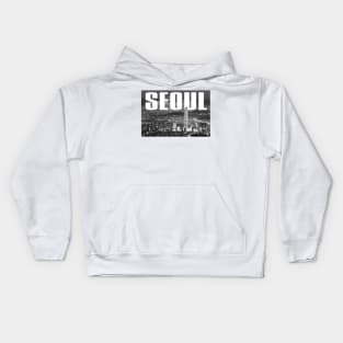 Seoul Cityscape Kids Hoodie